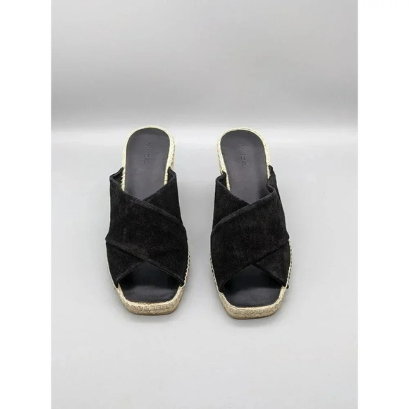 Vince Gaelan Square Toe Crisscross Espadrille Wedge Sandals Size 9.5M MSRP $250 - Picture 2 of 7